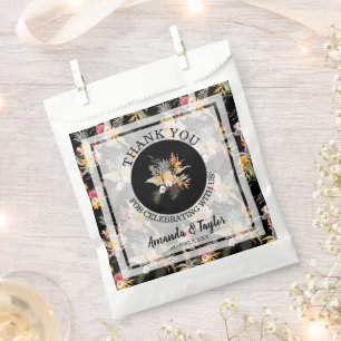 Sachets En Papier Merci Mariage floral tropical