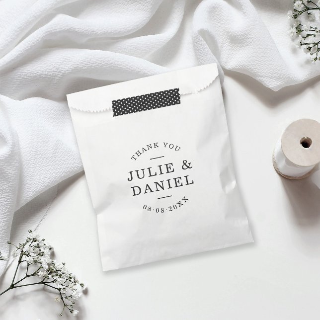 Sachets En Papier Merci Mariage moderne et élégant (Créateur téléchargé)