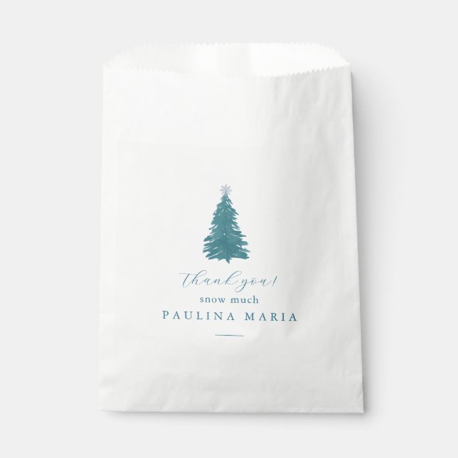 Sachets En Papier Merci Neige Beaucoup Hivernal Quinceanera Pine Tre (Devant)