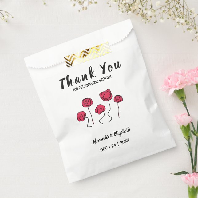 Sachets En Papier Merci pour l'Inséparable Mariage à venir (Scellé)
