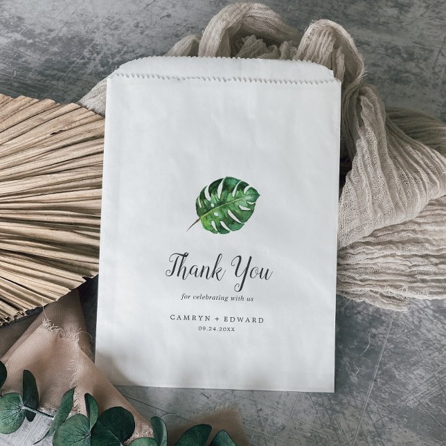 Sachets En Papier Merci sauvage de palmiers tropicaux (Créateur téléchargé)