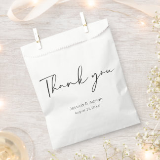 Sachets En Papier Merci Script Minimaliste