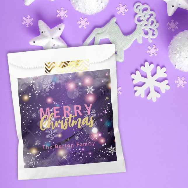Sachets En Papier Merveilleux Noël en un Monde Pourpre Hivernal Resp (Créateur téléchargé)