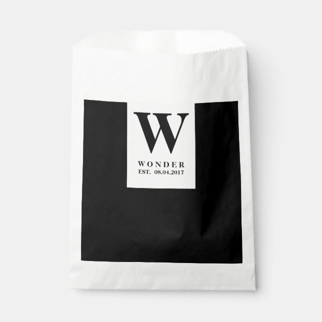 Sachets En Papier Minimalist Couple Monogram wedding (Devant)
