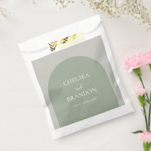 Minimalist Elegant Boho Sage Green Arch Wedding