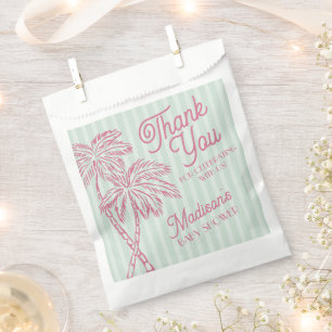 Sachets En Papier Mint Palm Spring Pastel Beach Baby shower Cookie