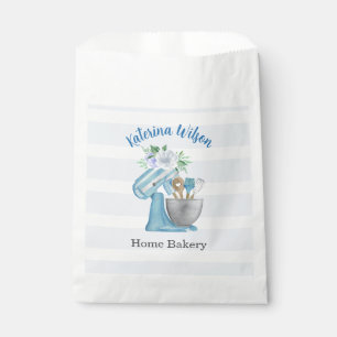 Sachets En Papier Mixeur Fleur Bleue pour Boulangerie Maison