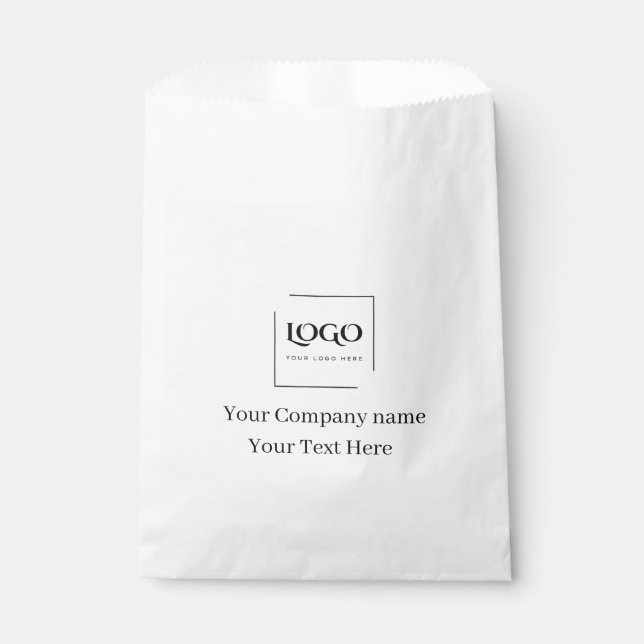 Sachets En Papier Modèle de logo personnalisé élégant (Devant)