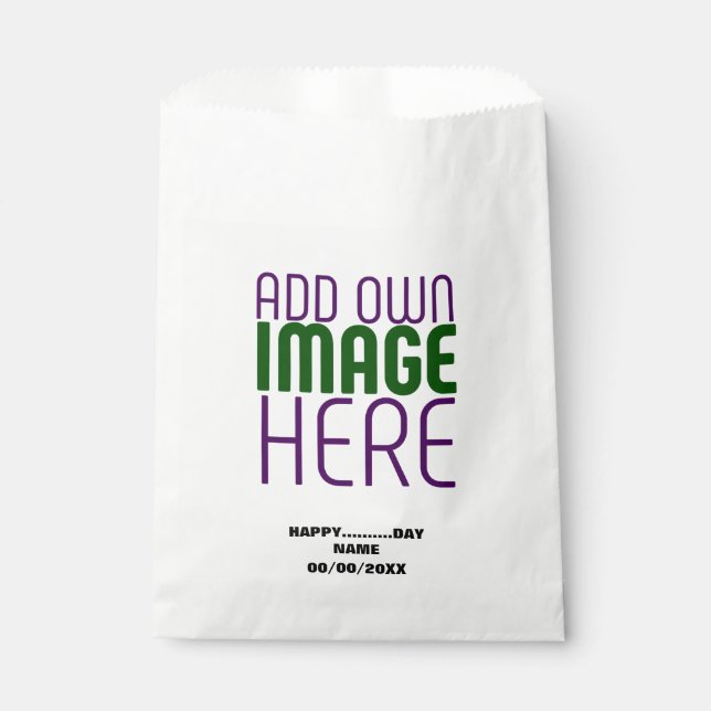 SACHETS EN PAPIER MODELE DE TEXTE D'IMAGE BLANC SIMPLE ÉDITABLE MODE (Devant)