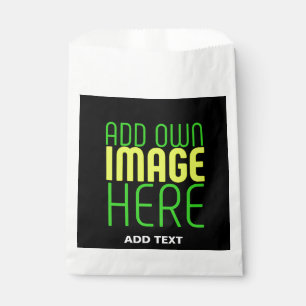 SACHETS EN PAPIER MODELE DE TEXTE D'IMAGE NOIRE SIMPLE ET MODIFIABLE
