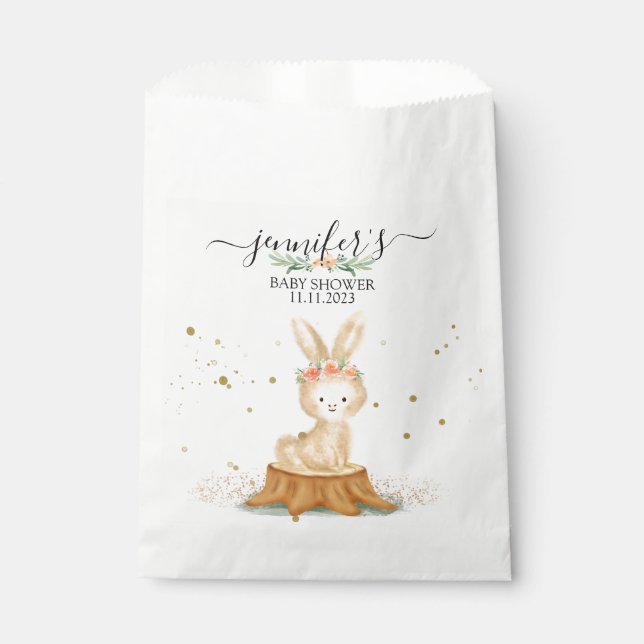 Sachets En Papier Modern Bunny Rabbit wildlife farm forest animal (Devant)
