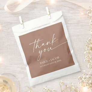 Sachets En Papier Moderne minimaliste élégant Mocha Mousse Mariage