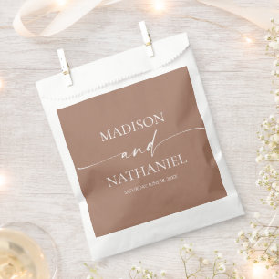 Sachets En Papier Moderne minimaliste élégant Mocha Mousse Mariage