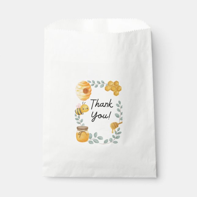 Sachets En Papier Mommy to Bee Baby Shower Favor Bag (Devant)