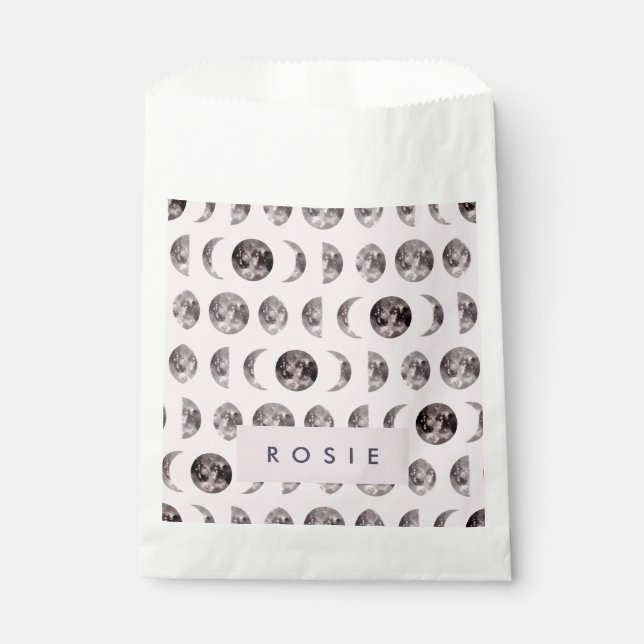 Sachets En Papier Monogramme Dreamsical Lune Phases Cadeaux (Devant)