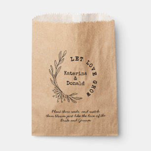Sachets En Papier Monogramme Laisser Aimer Graines Mariage Favor Sac