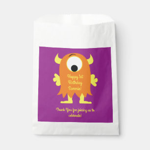 Sachets En Papier Monster Cute Funny 1er anniversaire Thème de fête