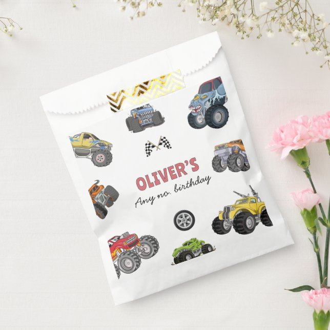 Sachets En Papier Monster truck, boy any age birthday (Scellé)