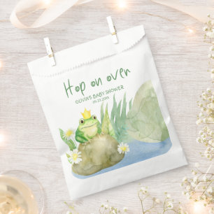 Sachets En Papier Monter sur l'aquarelle Princess Frog Baby shower