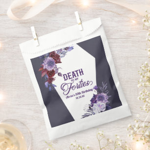 Sachets En Papier Mort à mes quarante Floral 50e Anniversaire