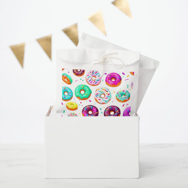 Sachets En Papier Motif beignets crème (Fête)