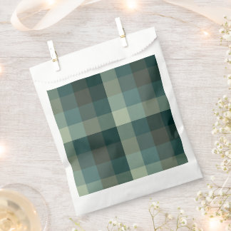 Sachets En Papier Motif carreaux gingham vert