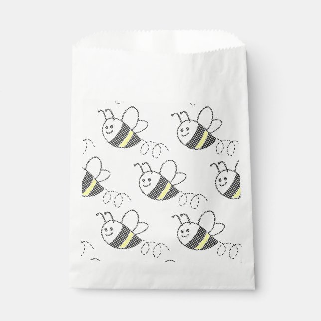 Sachets En Papier Motif croisé Imprimer Baby shower d'abeille mignon (Devant)