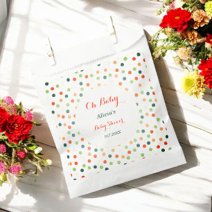 Sachets En Papier Motif de points colorés baby shower