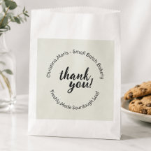 Motif de remerciement pour petite boulangerie mais