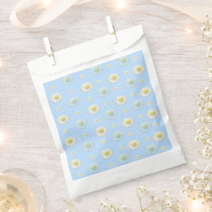 Sachets En Papier Motif marguerrier sur arrière - plan bleu clair