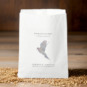 Sachets En Papier Mournée Dove Bird Seed Packet Funeral Memorial