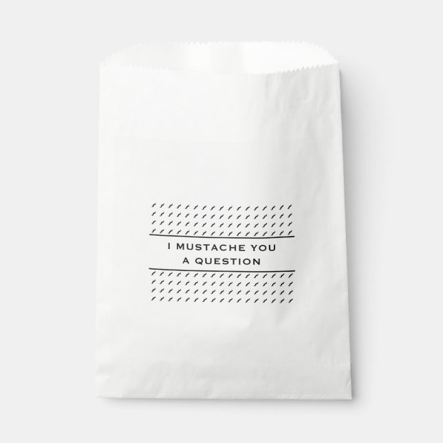 Sachets En Papier Moustache Vous Une Question Mood Stripe (Devant)