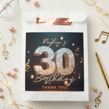 Musique Rétro Disco Boule 30ème Anniversaire Merci