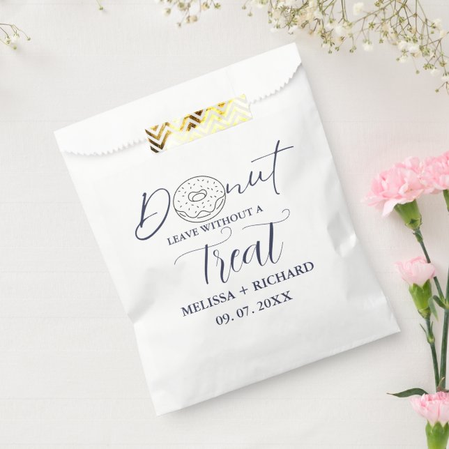 Sachets En Papier Ne partez pas sans un beigne mariage régal (Scellé)