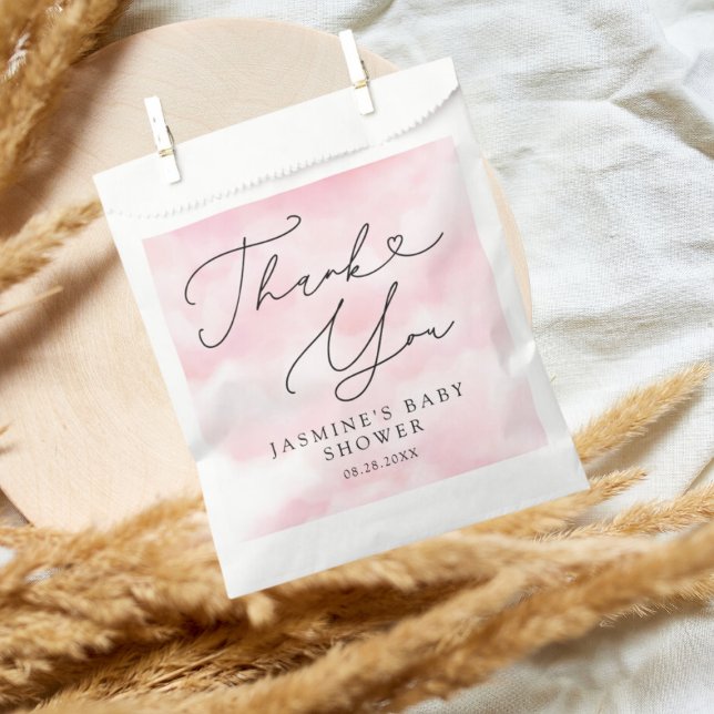 Sachets En Papier Neuf Baby shower Rose Cloud (Créateur téléchargé)