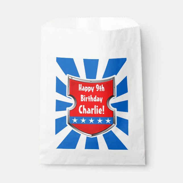 Sachets En Papier Ninja Patriotic Warrior Boys Parti Anniversaire de (Devant)