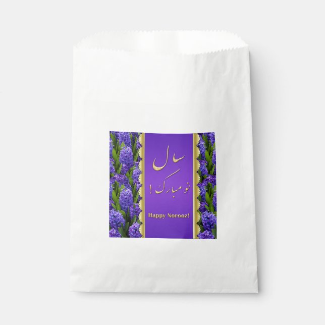 Sachets En Papier Noble Happy Norooz Hyacinths - Sac Favoriser (Devant)