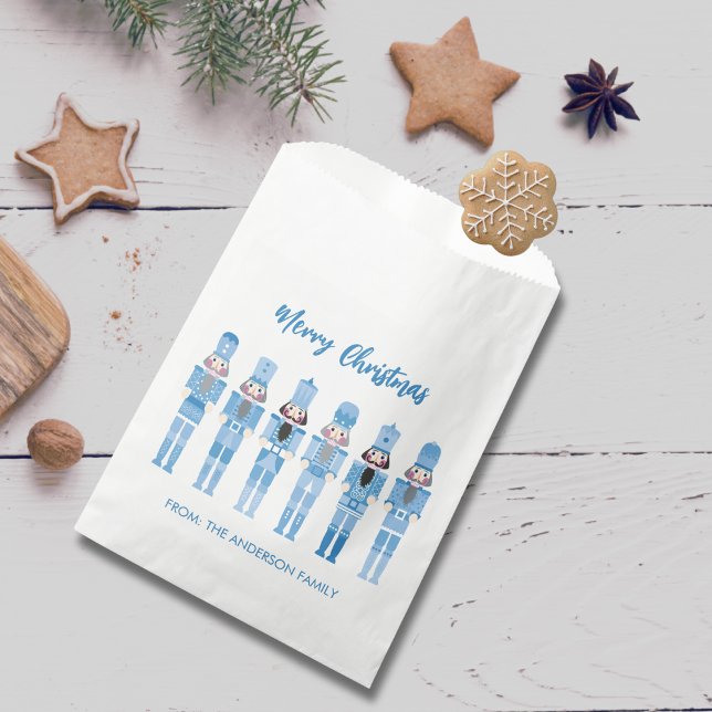 SACHETS EN PAPIER NOËL BLEU NUTCRACKER (Créateur téléchargé)