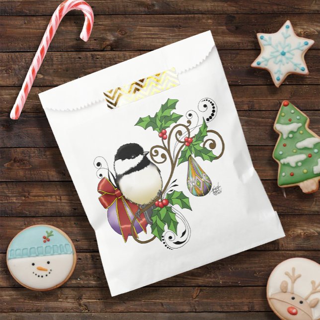 Sachets En Papier Noël de poulet d'hiver (Créateur téléchargé)