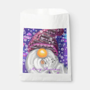Sachets En Papier Noël Favor Sac Gnome En Chant Casquette Violet