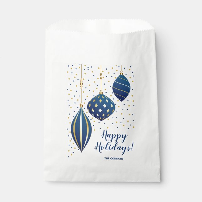 Sachets En Papier Noël Ornements Fête (Devant)