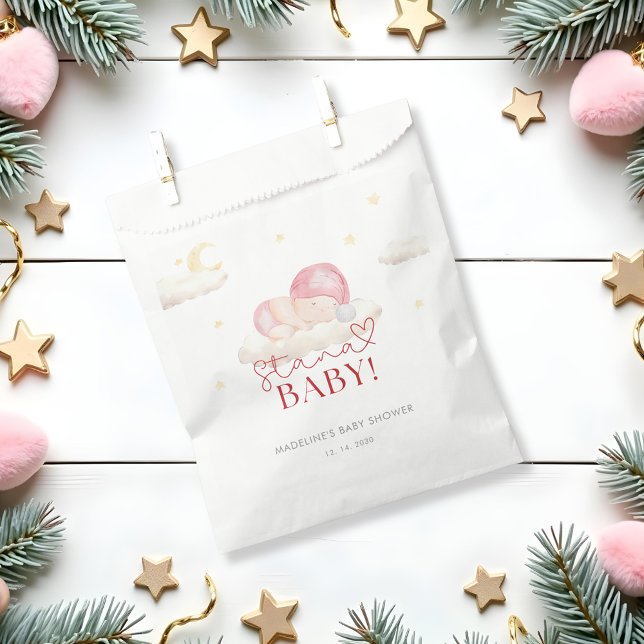 Sachets En Papier Noël Père Noël bébé fille douche (Créateur téléchargé)