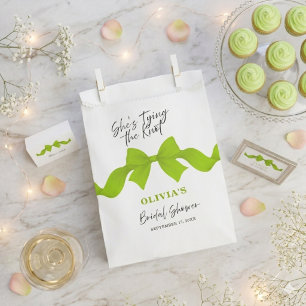 Sachets En Papier Noeud Papillon Vert Lime Elle Attache le Noeud Ent