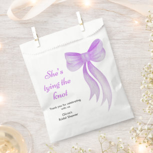 Sachets En Papier Noeud Papillon Violet Elle Attache le Nœud Lavage 