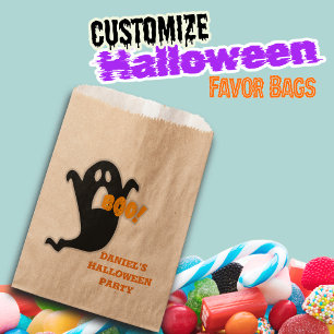 Sachets En Papier Nom personnalisé Boo Ghoul