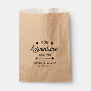 Sachets En Papier Notre aventure commence le sac de faveur mariage