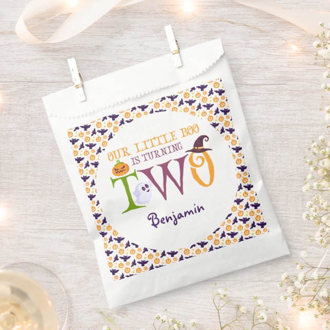 Sachets En Papier Notre Petit Boo Turner Deux Halloween 2e Anniversa (Coupé)