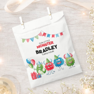 Sachets En Papier Notre petit monstre   Photo fête d'anniversaire