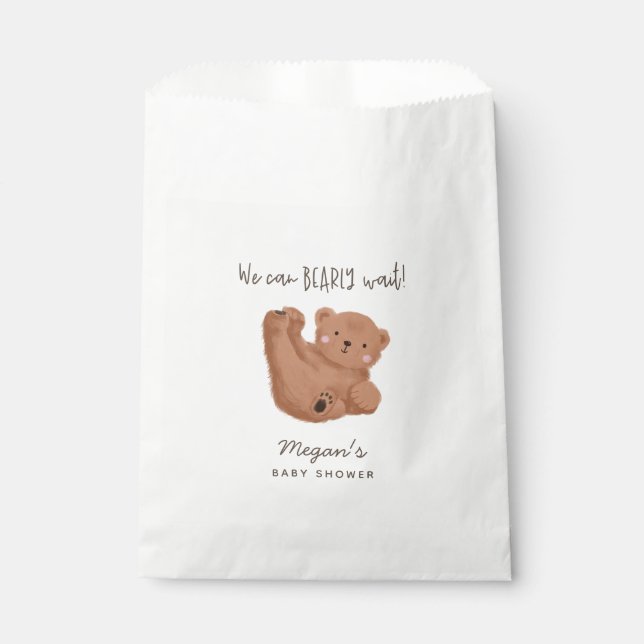 Sachets En Papier Nous pouvons attendre le Baby shower de l'équipe (Devant)