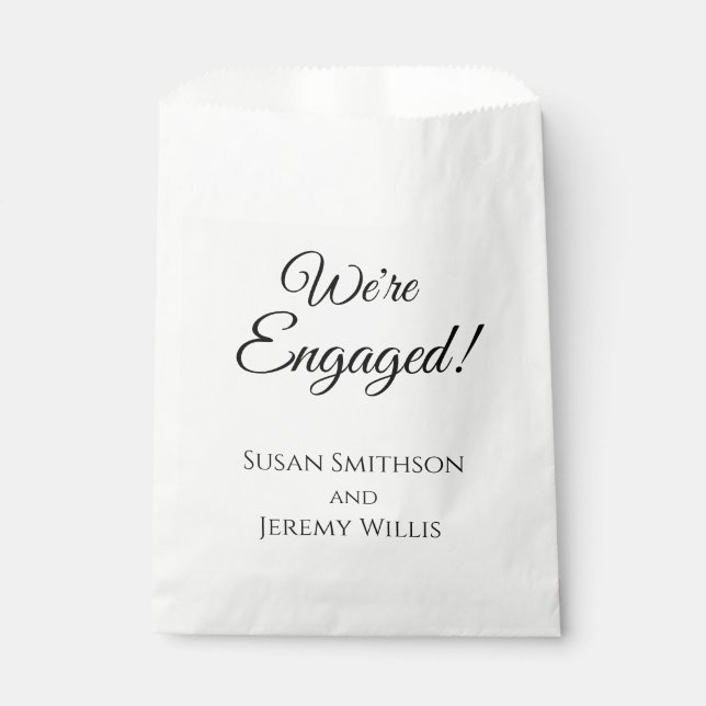 Sachets En Papier Nous sommes engagés Engagement Party Favor Bag (Devant)